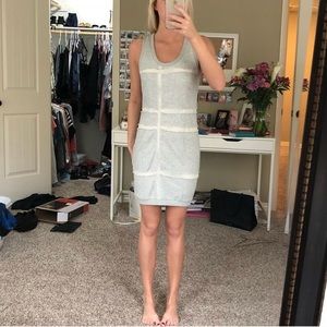 Distressed sweatshirt dress